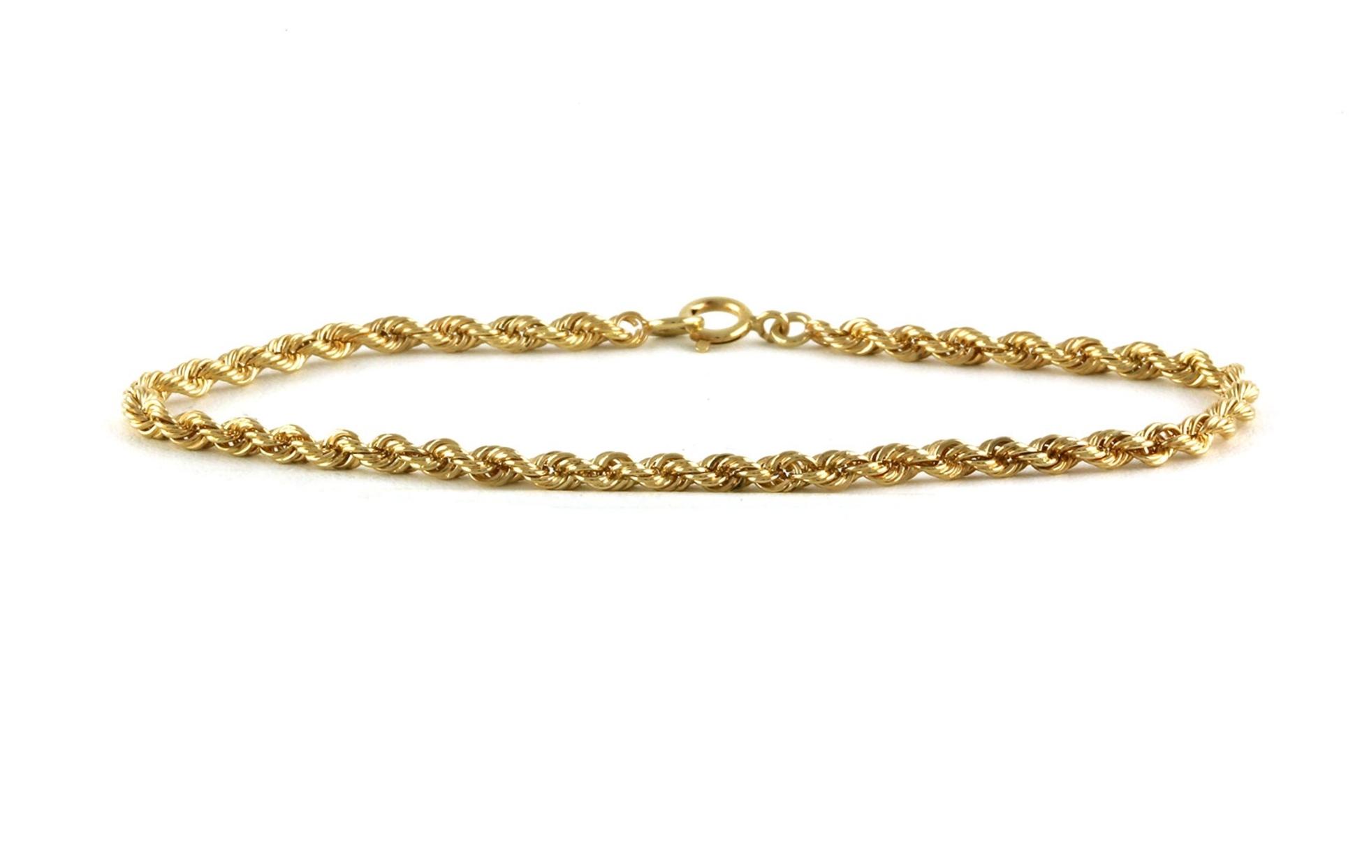 Estate Piece: Rope Chain Bracelet in Yellow Gold
