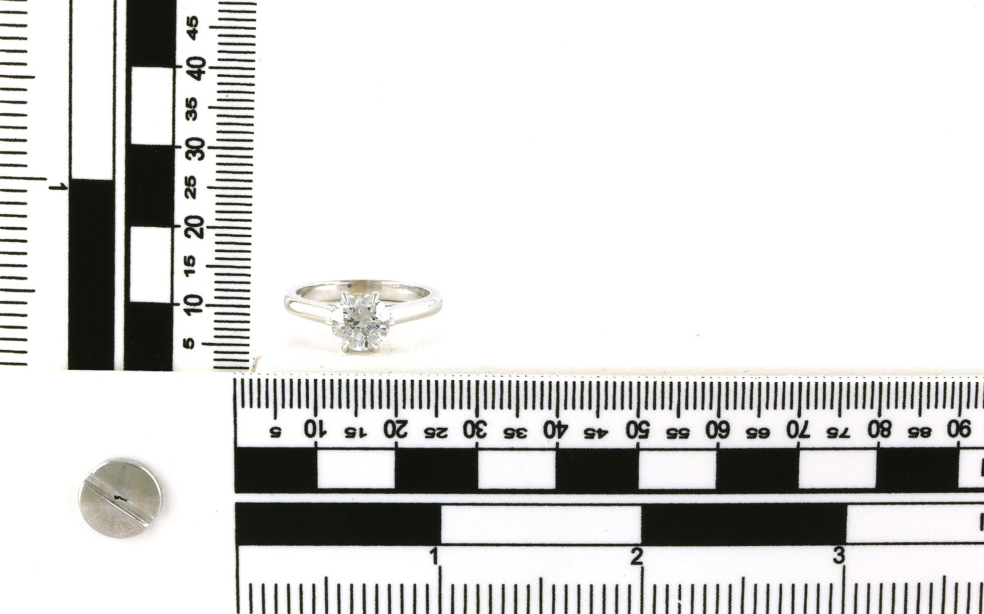 Diamond 6-Prong Solitaire Ring in White Gold (1.52ct) scale