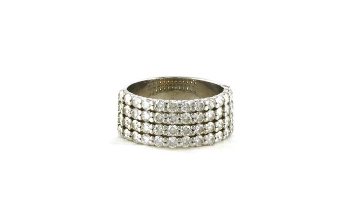 content/products/Estate Piece: Diamond 4-Row Band Fashion Ring in White Gold (1.75cts TWT)