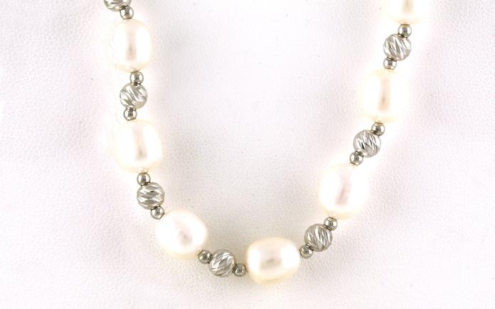 content/products/Hollow Brilliance Bead Strand with Potato Pearls in Sterling Silver