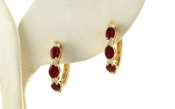 content/products/Ruby and Diamond Alternating Oval and Round Hoop Earrings in Yellow Gold (1.46cts TWT)