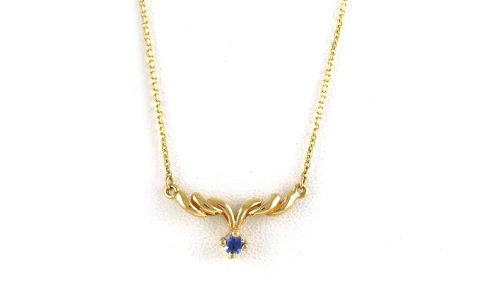 content/products/Estate Piece: Montana Yogo Sapphire Swirl Drop Necklace in Yellow Gold (0.13ct)