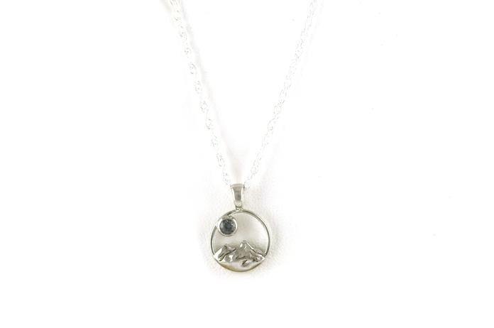 content/products/Montana Sapphire Circle Mountain Necklace in Sterling Silver (0.12ct)