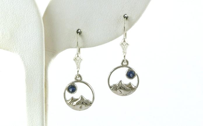 content/products/Montana Sapphire Circle Mountain Leverback Dangle Earrings in Sterling Silver (0.25cts TWT)
