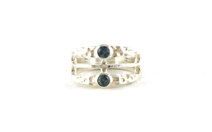 content/products/Montana Sapphire 3-Row 2-Stone Bezel-Set Wide Ring in Sterling Silver (0.45cts TWT)