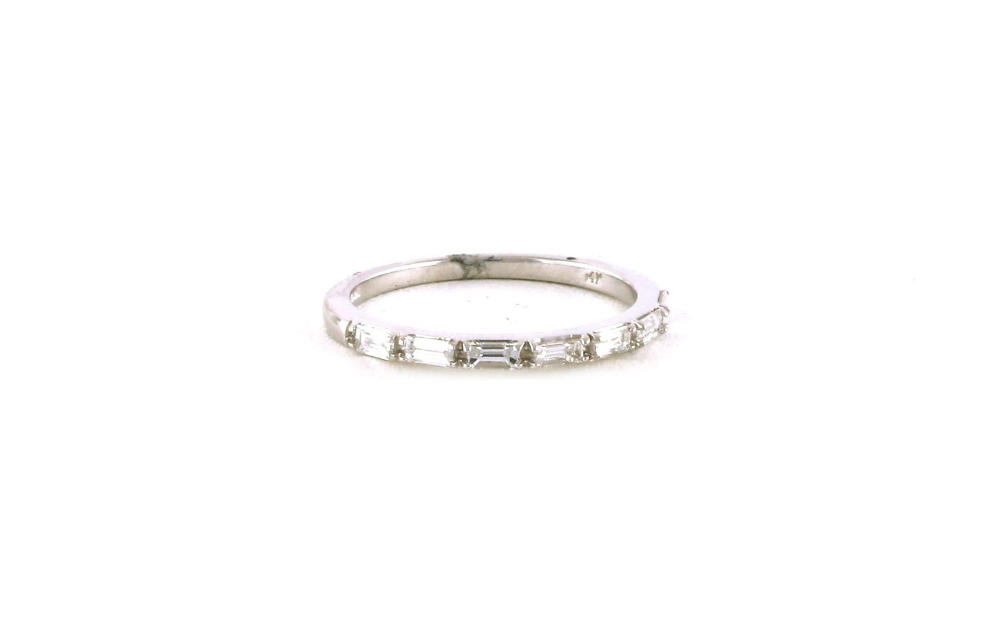 Diamond 7-Stone Baguette Ring in White Gold (0.38cts TWT)