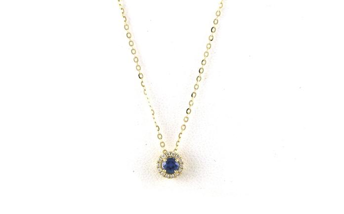 content/products/Montana Yogo Sapphire and Diamond Halo Slide Necklace in Yellow Gold (0.21cts TWT)