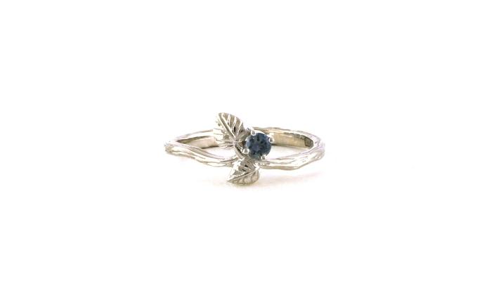 content/products/Montana Sapphire Dainty 2-Leaf Branch Ring in Sterling Silver (0.12ct)