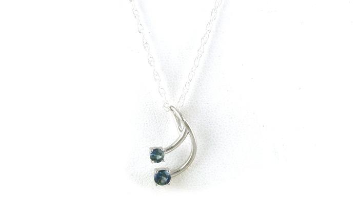 content/products/Montana Sapphire Double Curved Necklace in Sterling Silver (0.30cts TWT)
