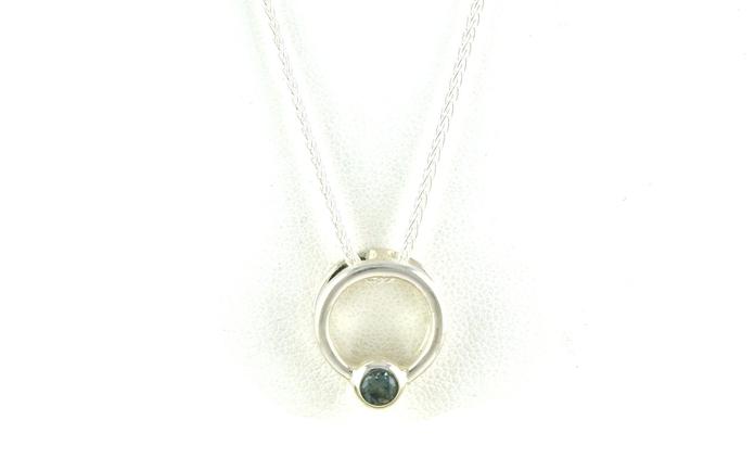 content/products/Montana Sapphire Bezel-set Circle Necklace in Sterling Silver (0.18ct)