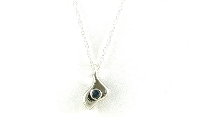 content/products/Montana Sapphire Bezel-set Ribbon Drop Necklace in Sterling Silver (0.12ct)