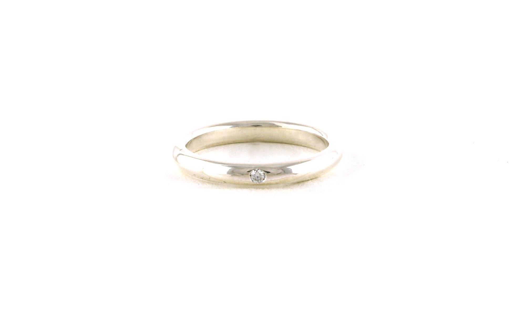 Estate Piece: Tiffany & Co. Diamond Flush-Set Ring in Sterling Silver (0.02ct)
