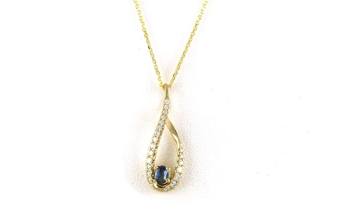 content/products/Montana Yogo Sapphire and Diamond Twist Drop Necklace in Yellow Gold (0.36cts TWT)