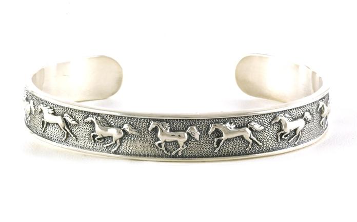content/products/Estate Piece: Kabana Running Horse Cuff Bracelet in Sterling Silver