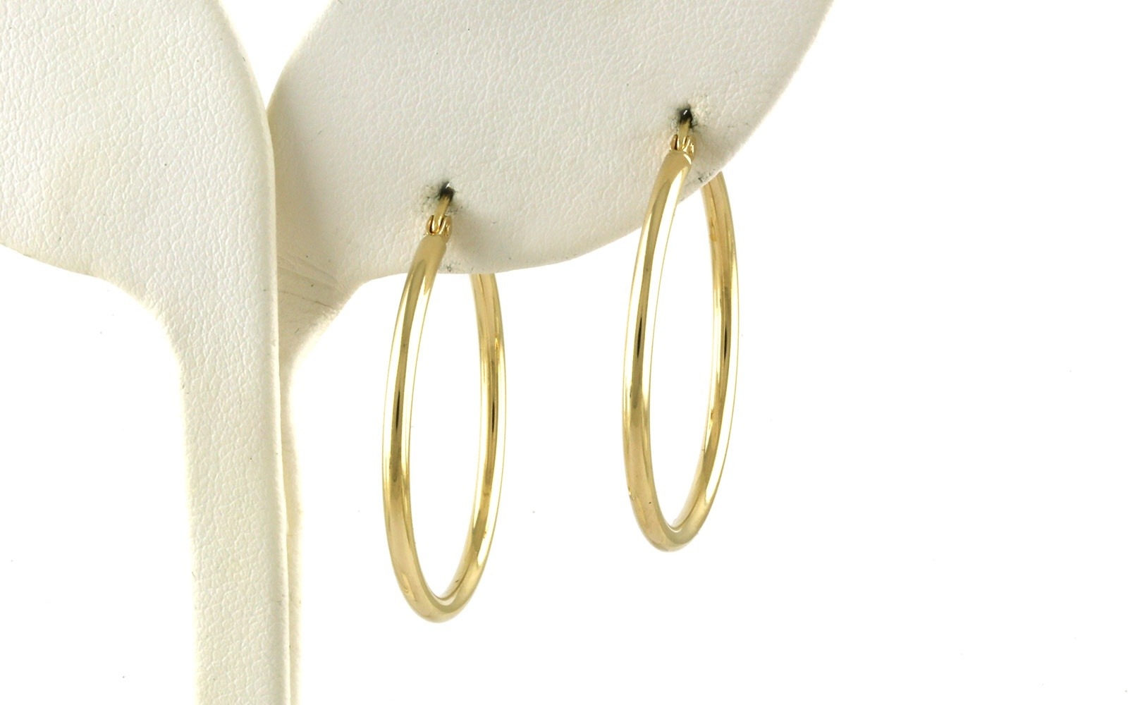 Estate Piece: Hollow Hoop Earrings in Yellow Gold