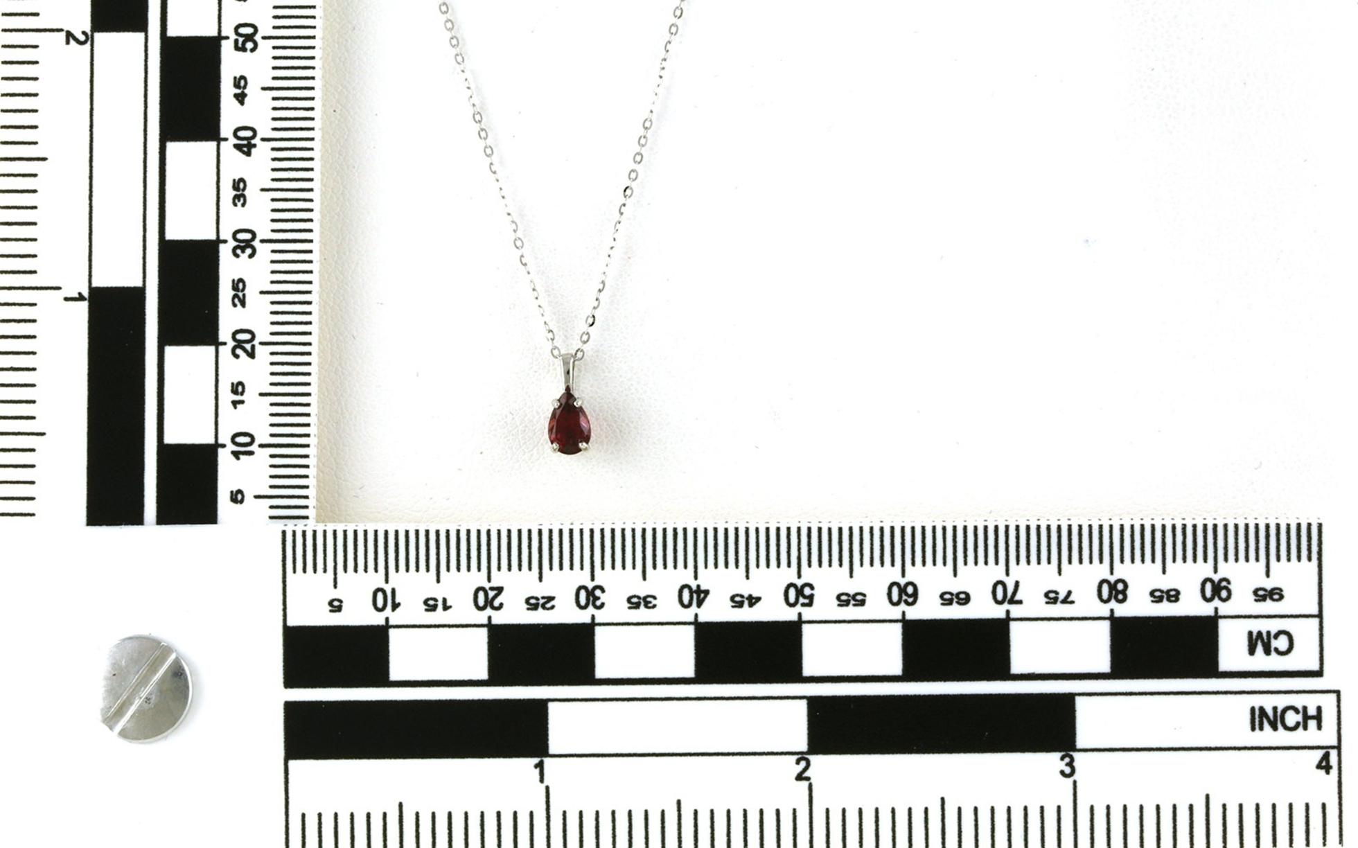 Tourmaline Solitaire Necklace in White Gold (0.42ct)