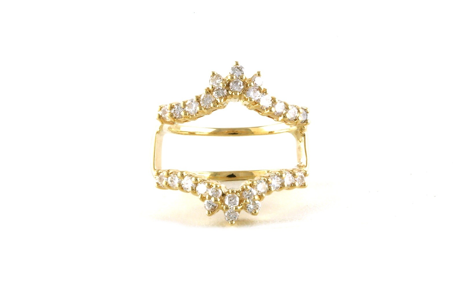 Estate Piece: Diamond Curved Ring Guard in Yellow Gold (1.00cts TWT)