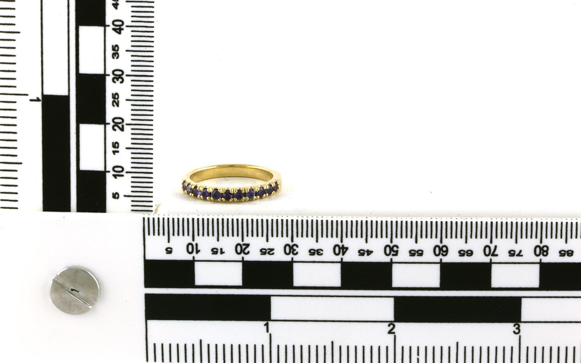 Huckleberry Sapphire 11-stone U-cup Band in Yellow Gold (0.53cts TWT) scale