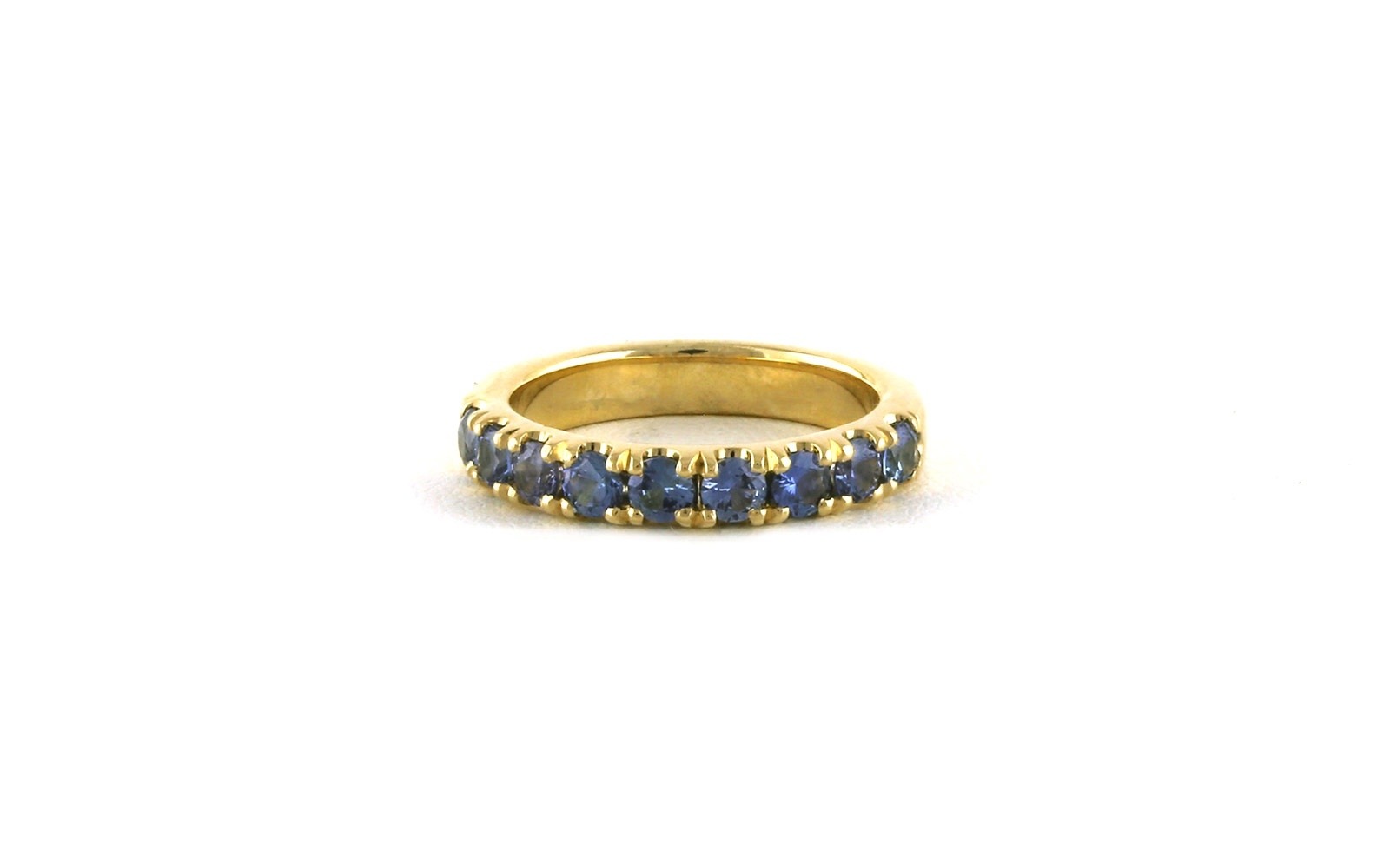 Montana Yogo Sapphire 9-stone U-Cup Band in Yellow Gold (1.14cts TWT)