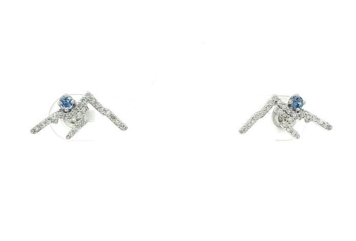 content/products/Mountain Ridgeline White Gold Stud Earrings with Pave Diamonds and Montana Yogo Sapphire (0.35cts TWT)