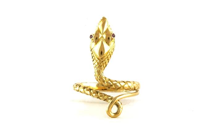 content/products/Estate Piece: Snake Fashion Ring with Ruby Eyes in Yellow Gold