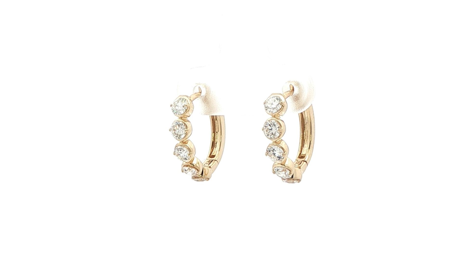 5-Stone Prong-Set Diamond Earrings in White Gold (1.00cts TWT)