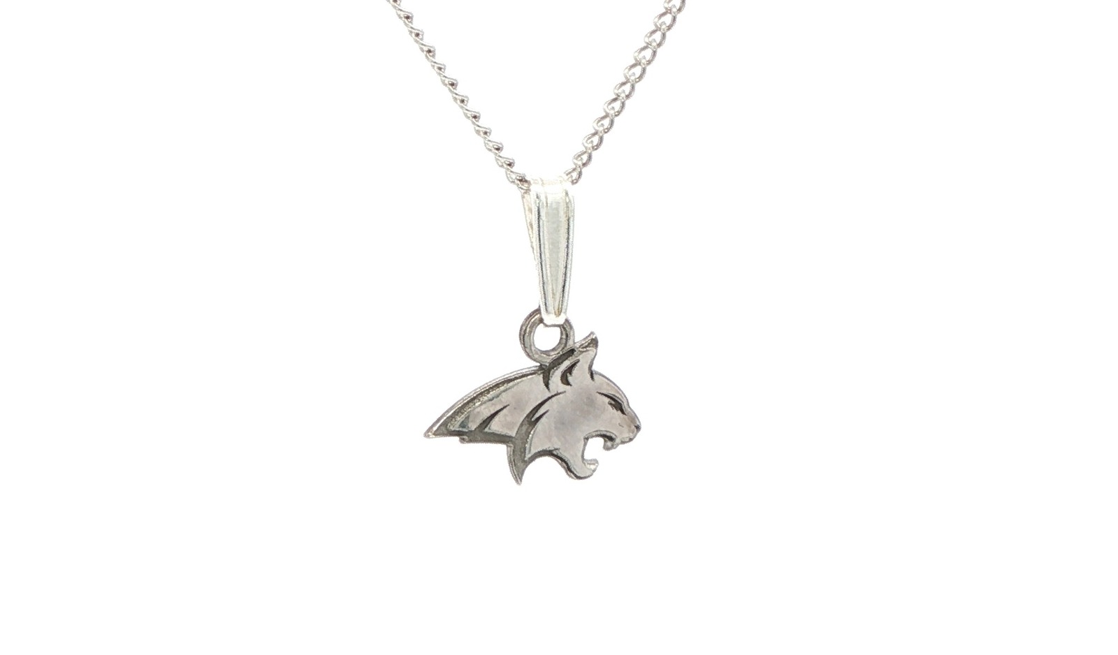 Small Bobcat Necklace in Sterling Silver