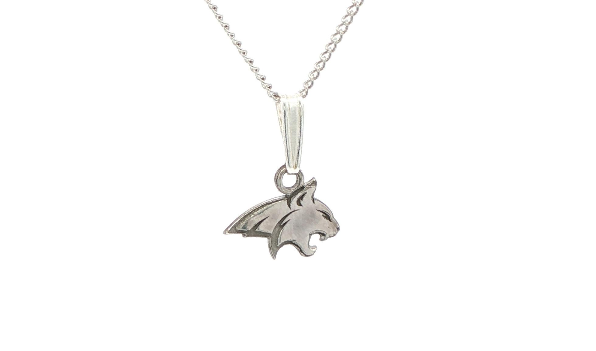 Small Bobcat Necklace in Sterling Silver