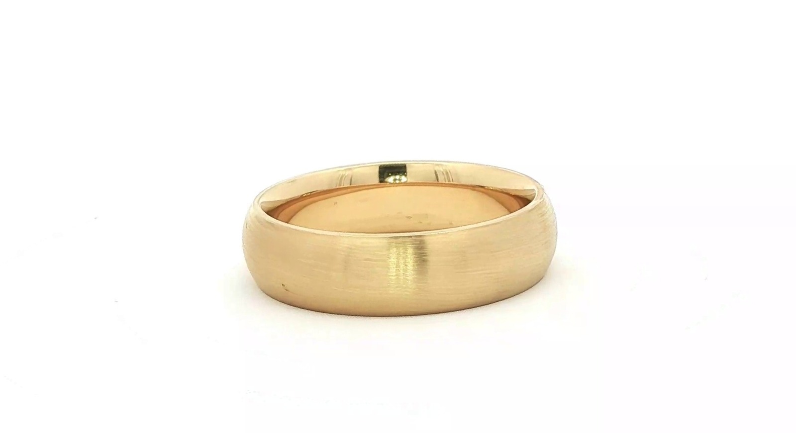 Satin 6mm Comfort-Fit Wedding Band in Yellow Gold