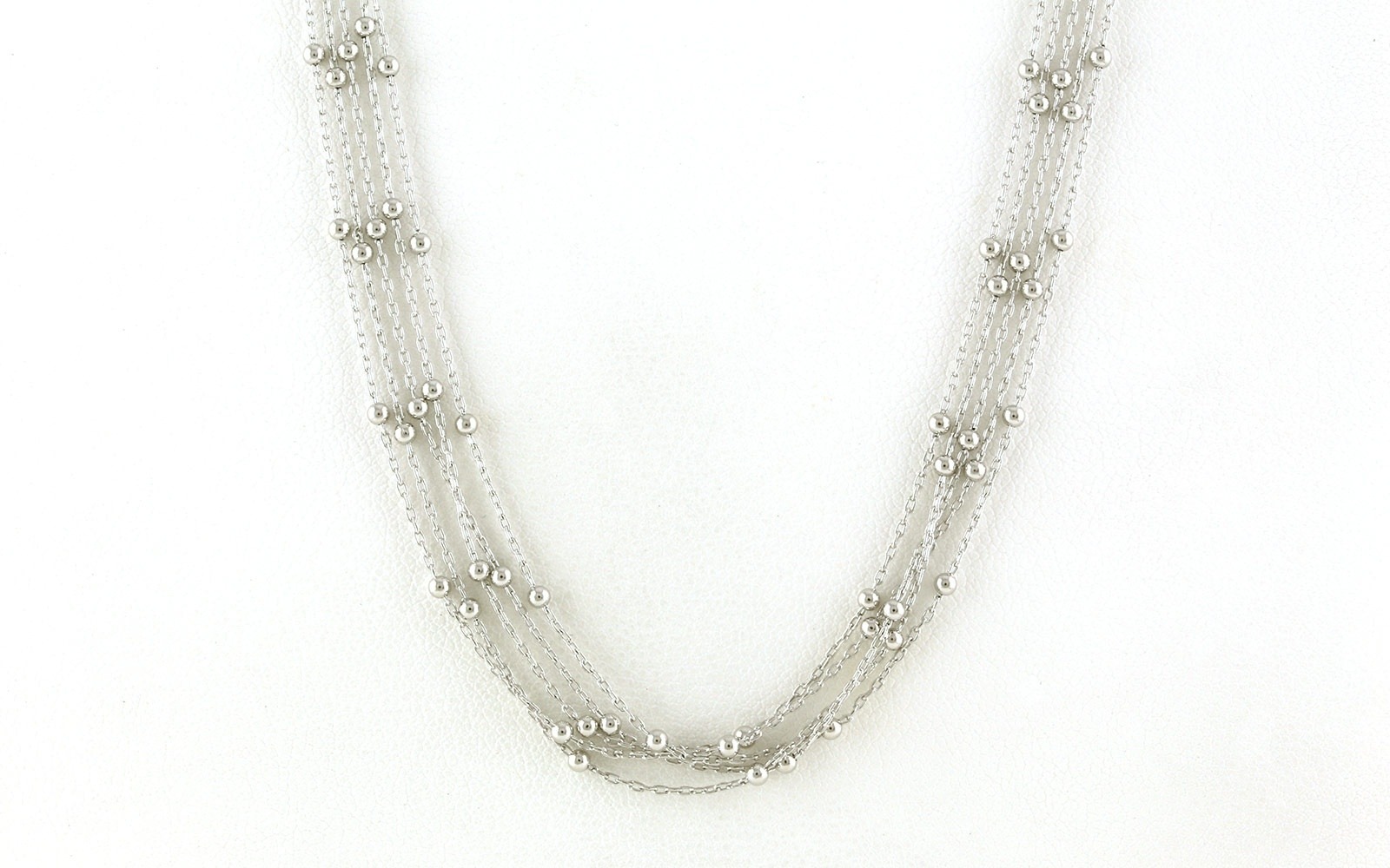 5-Strand Station Necklace in Sterling Silver