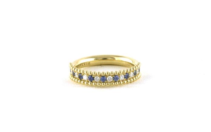 content/products/Alternating Beaded Montana Yogo Sapphire and Diamond Ring in Yellow Gold (0.40cts TWT)