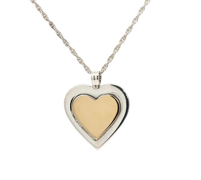 content/products/Estate Piece: Tiffany & Co Heart Necklace in Silver and Yellow Gold
