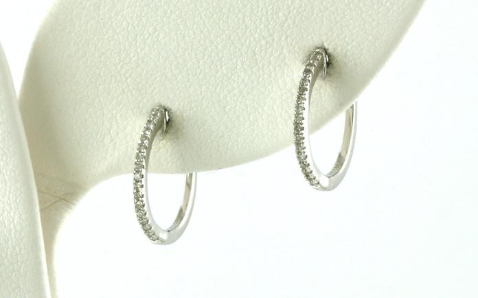 content/products/Diamond Huggie Earrings in White Gold (0.10cts TWT)