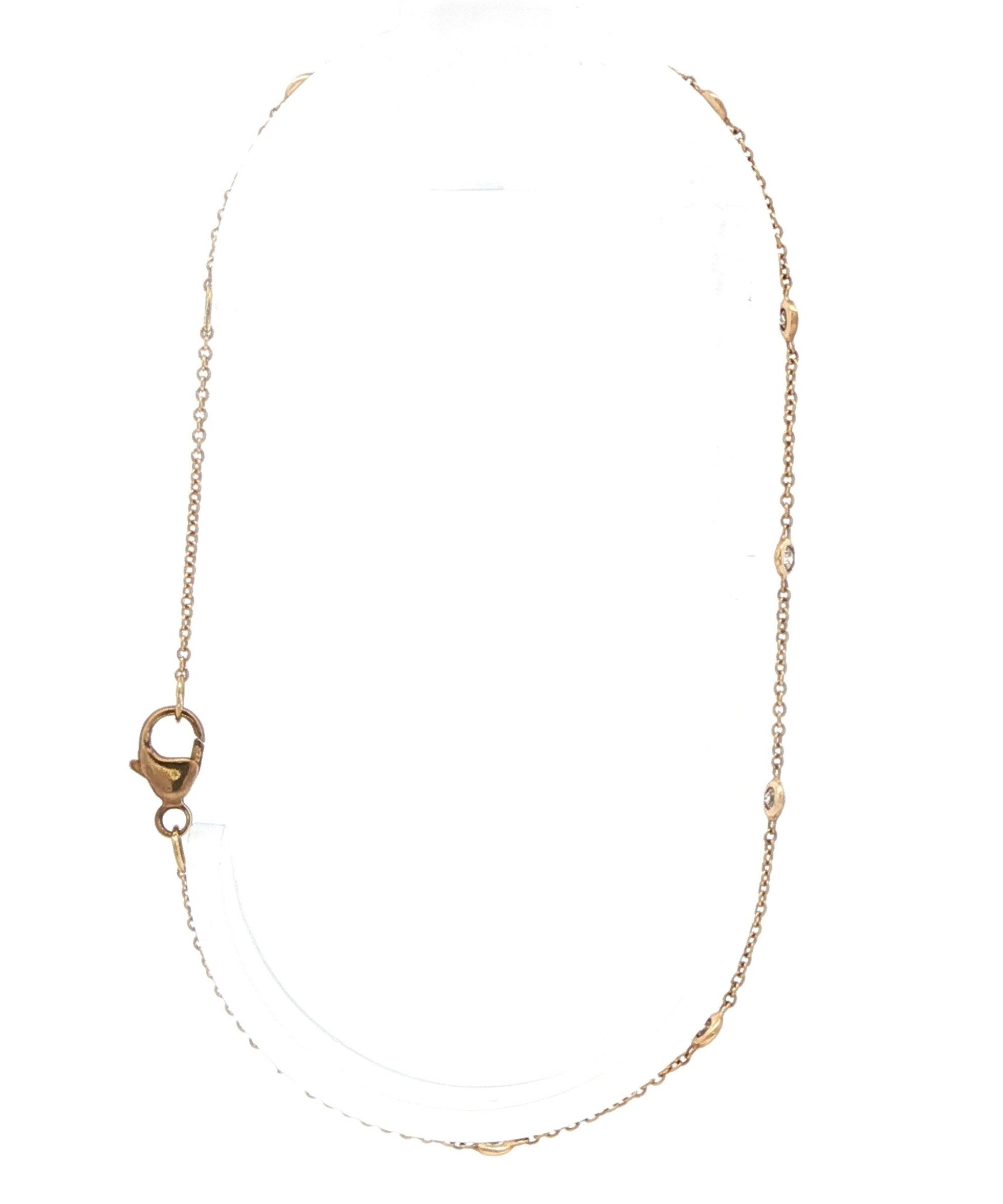 9-Stone Diamond Station Bracelet in Yellow Gold (0.25cts TWT) side