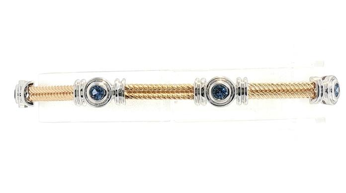 content/products/Double Rope Link Bezel-Set Station Montana Yogo Sapphire Bracelet in Two Tone Yellow and White Gold (1.13cts TWT)