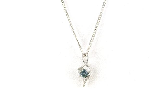 content/products/Solitaire Swoop Montana Sapphire Necklace in Sterling Silver (0.23ct)