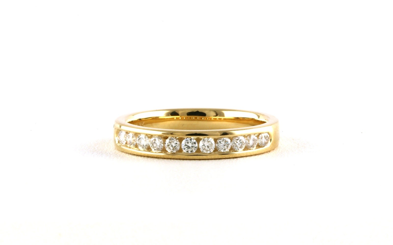 11-Stone Channel-Set Diamond Ring in Yellow Gold (0.33cts TWT)