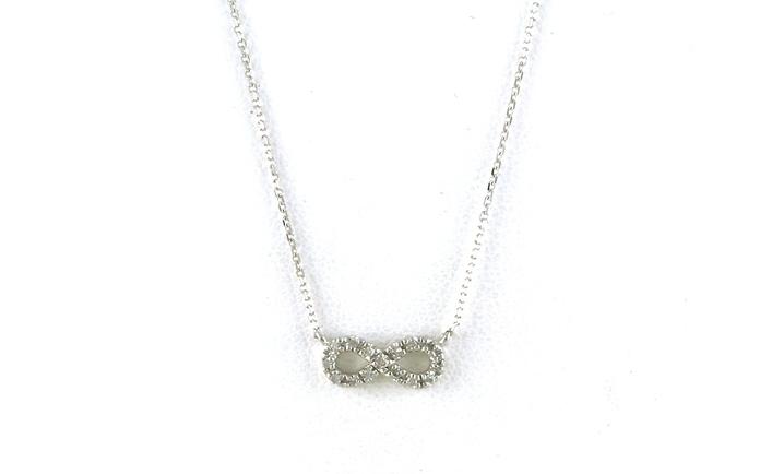 content/products/Estate Piece: Diamond Pave Infinity Necklace in White Gold (0.05cts TWT)
