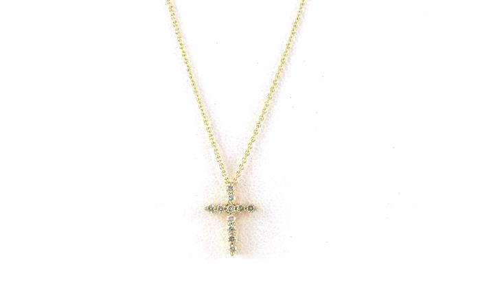 content/products/Prong-Set Diamond Cross Necklace in Yellow Gold (0.10cts TWT)