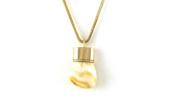 content/products/Estate Piece: Elk Ivory Capped Necklace in Yellow Gold
