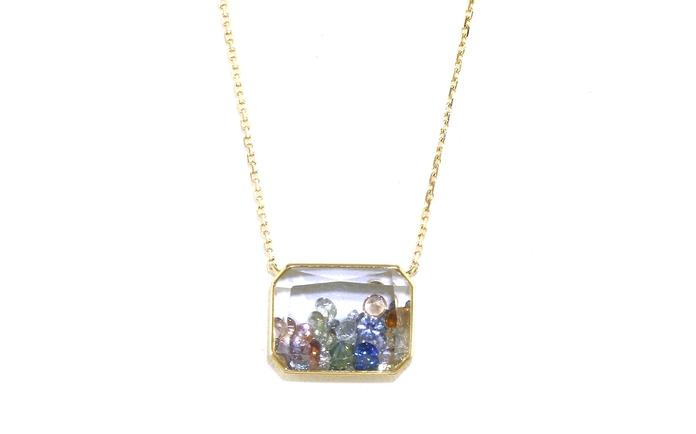 content/products/"Palmbeach" Montana Sapphire Shaker Necklace in Yellow Gold (0.75cts TWT)