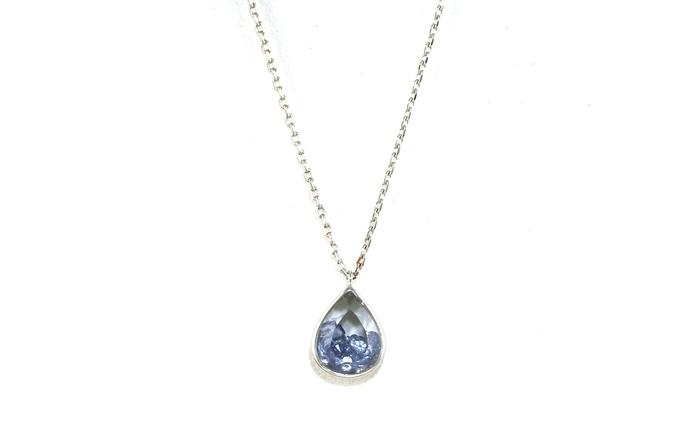 content/products/"Palmbeach" Montana Yogo Sapphire and Diamond Shaker Necklace in White Gold (1.43cts TWT)