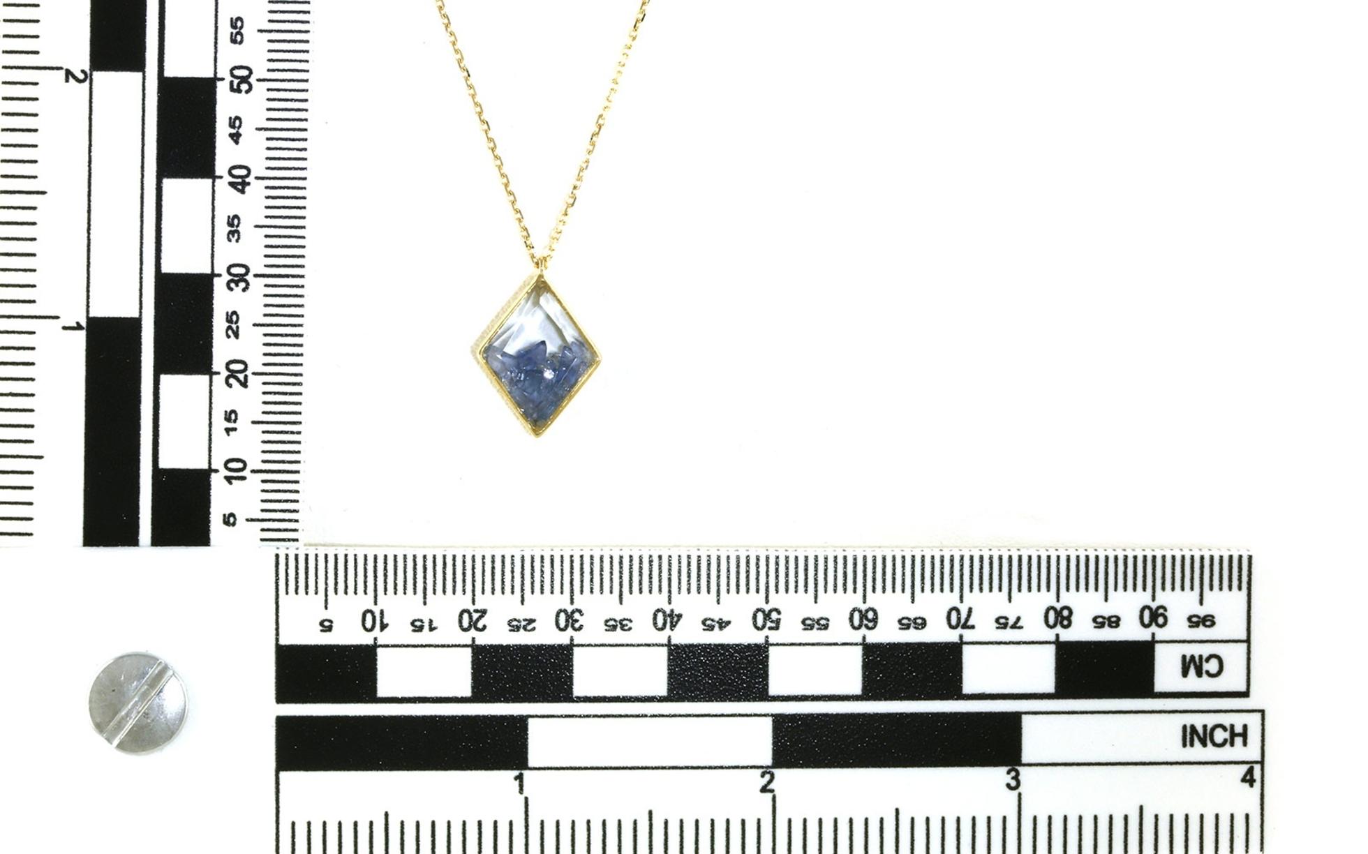 "Palmbeach" Montana Yogo Sapphire and Diamond Shaker Split-Chain Necklace in Yellow Gold (1.25cts TWT)
