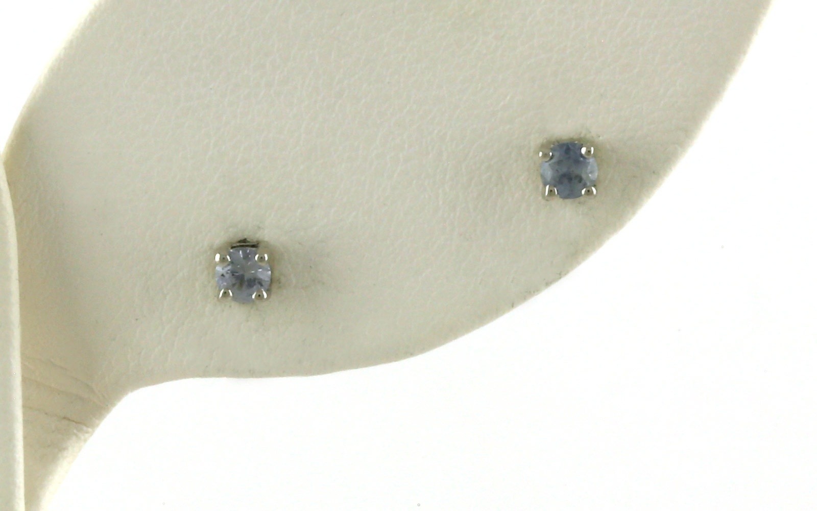 4-Prong Montana Sapphire Stud Earrings in Sterling Silver (0.25cts TWT)