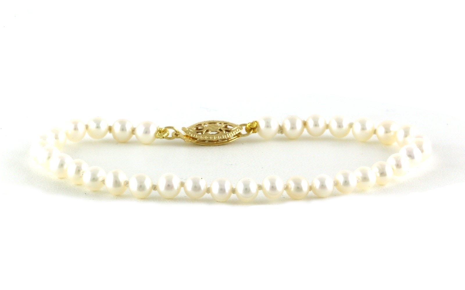 Fresh Water Pearl Bracelet in Yellow Gold