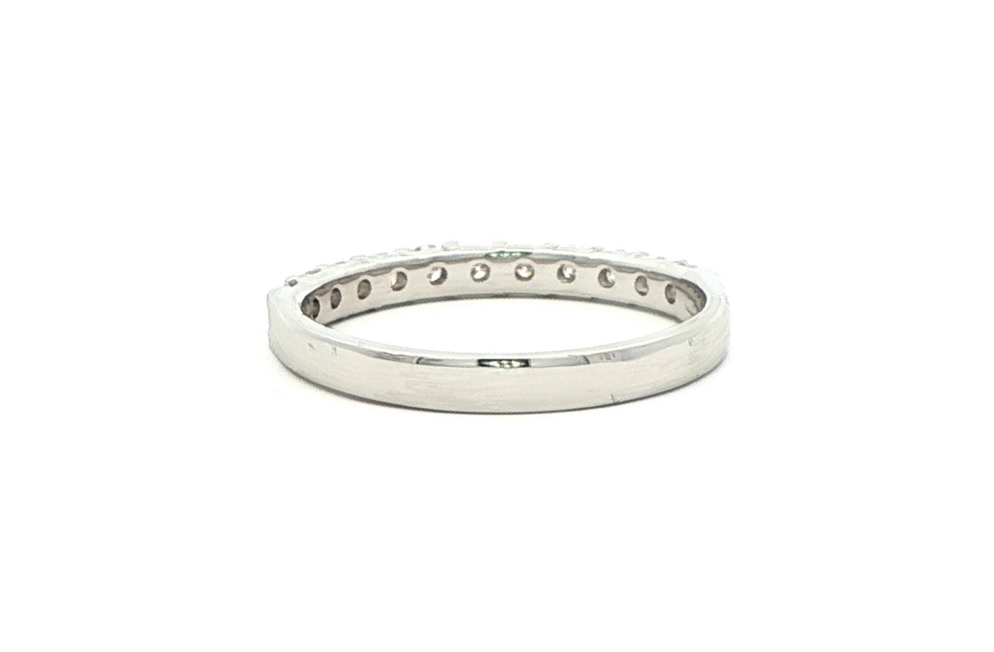 Estate Piece: 11-Stone Share-Prong Diamond Band in White Gold (0.50cts TWT) back