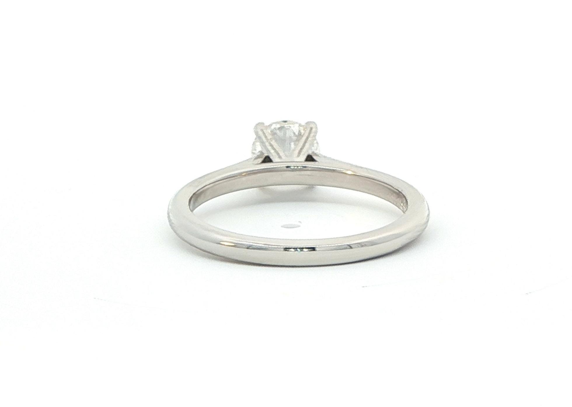 4-Prong Cathedral Diamond Solitaire Ring in White Gold (0.75ct) back