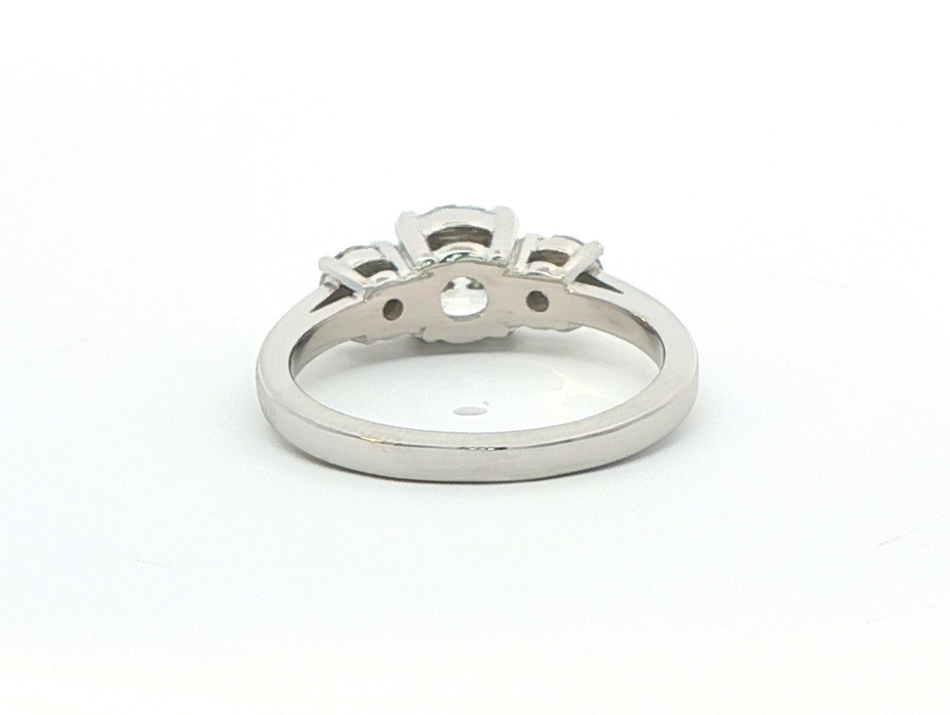 4-Prong 3-Stone Diamond Engagement Ring in White Gold (1.53cts TWT) back