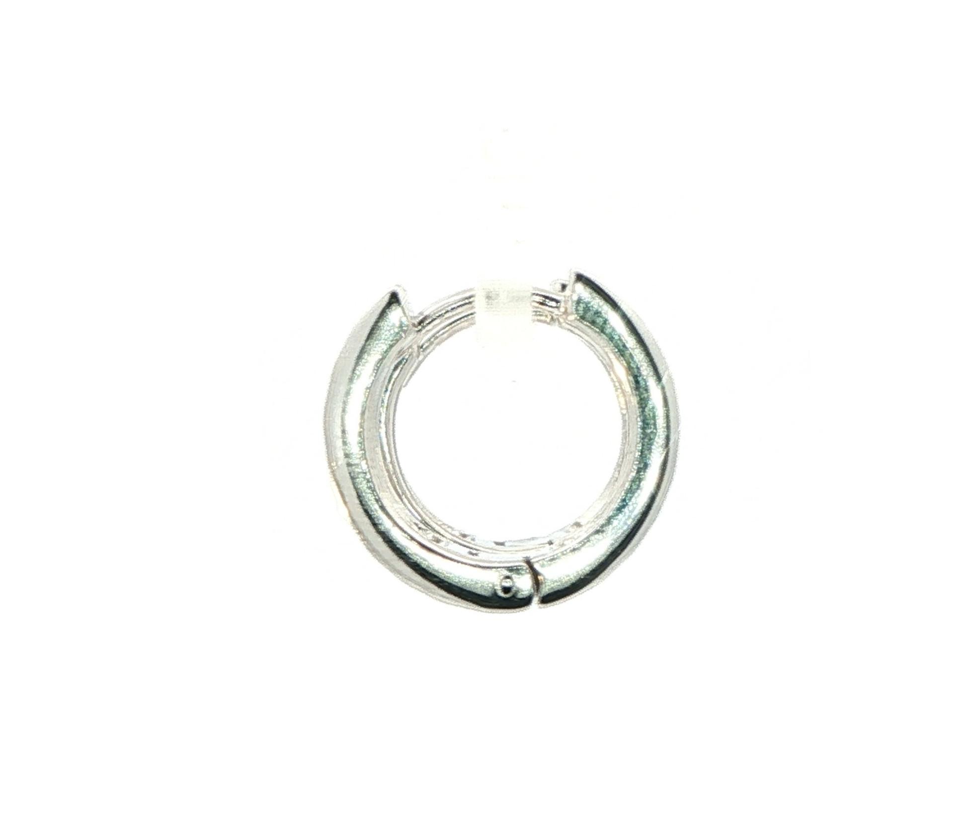 Hammered Squared-Edge Huggie Earrings in Sterling Silver side