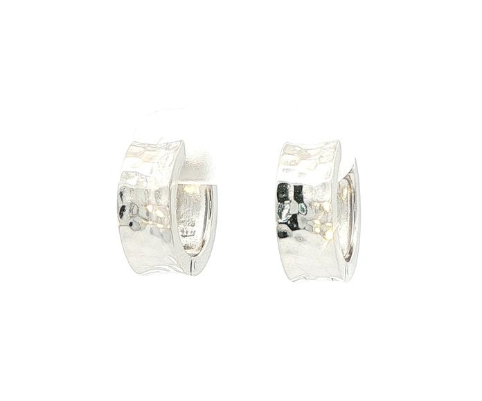 content/products/Hammered Squared-Edge Huggie Earrings in Sterling Silver back